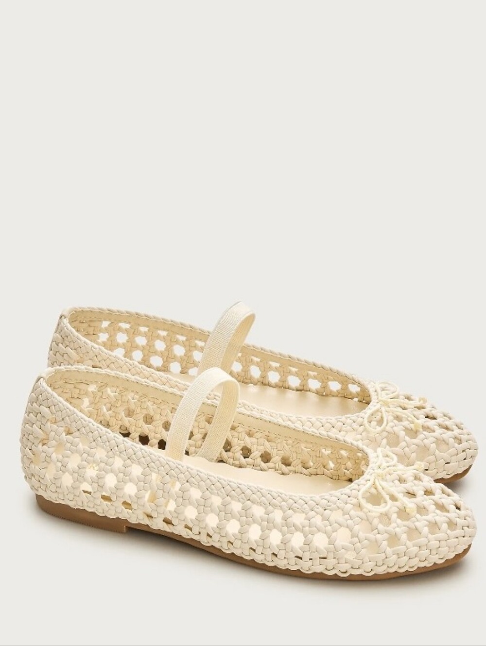 Crewcuts Basketweave Ballet Flats - Ivory